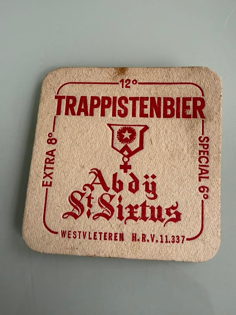 Zeldzaam bierviltje st sixtus westvleteren, Enlèvement ou Envoi, Comme neuf