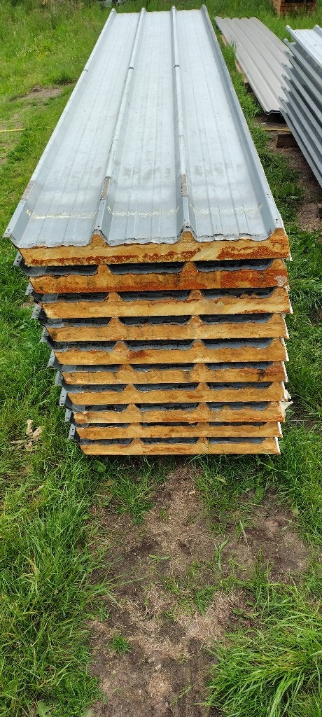 64 m2 dakplaten 8cm pir aan 2 zijden staal, Ophalen, Gebruikt, Overige materialen, 50 tot 100 mm
