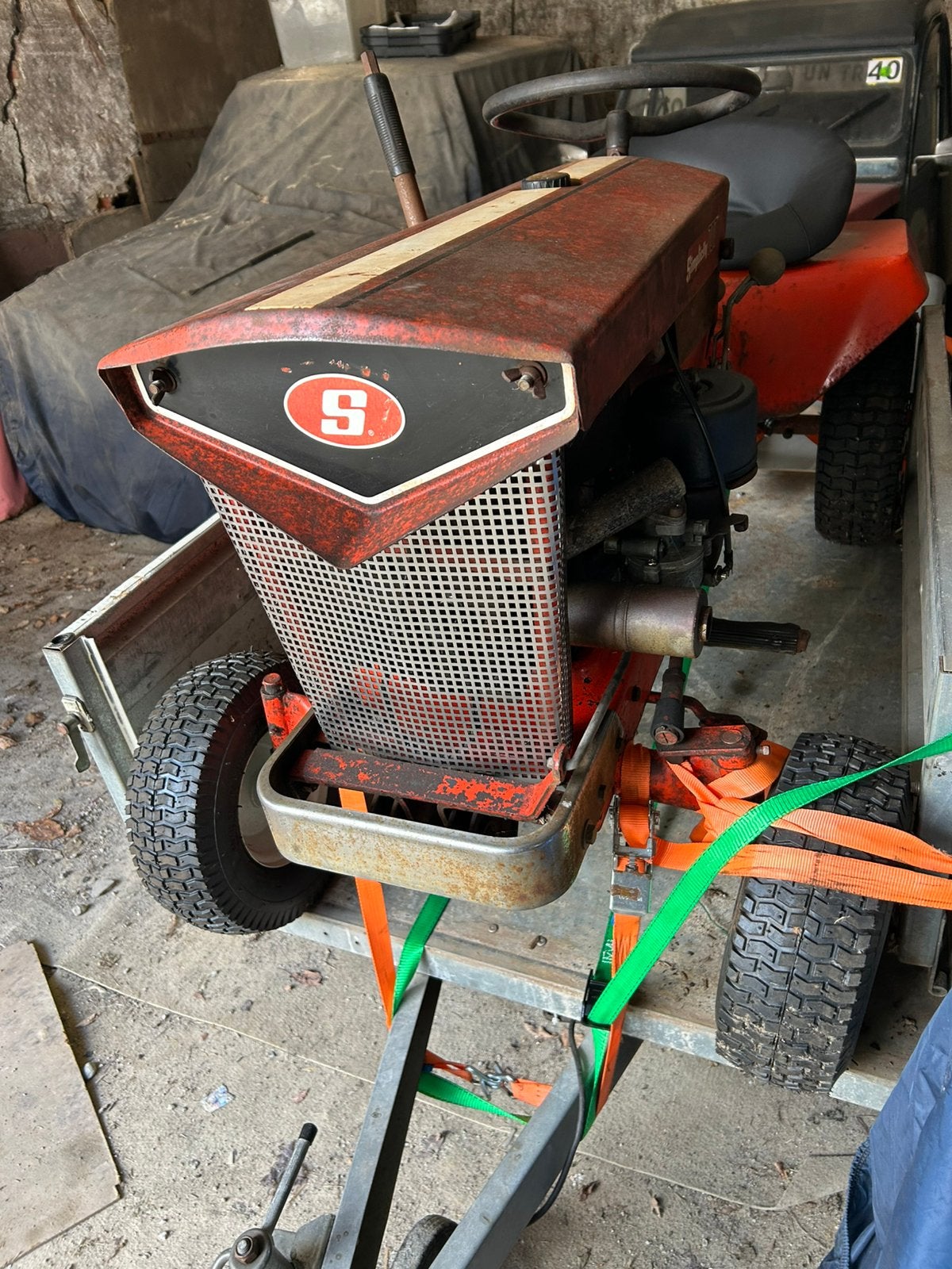 Tracteur tondeuse vintage Simplicity 707, Jardin & Terrasse, Tondeuses autoportées, Utilisé, Enlèvement