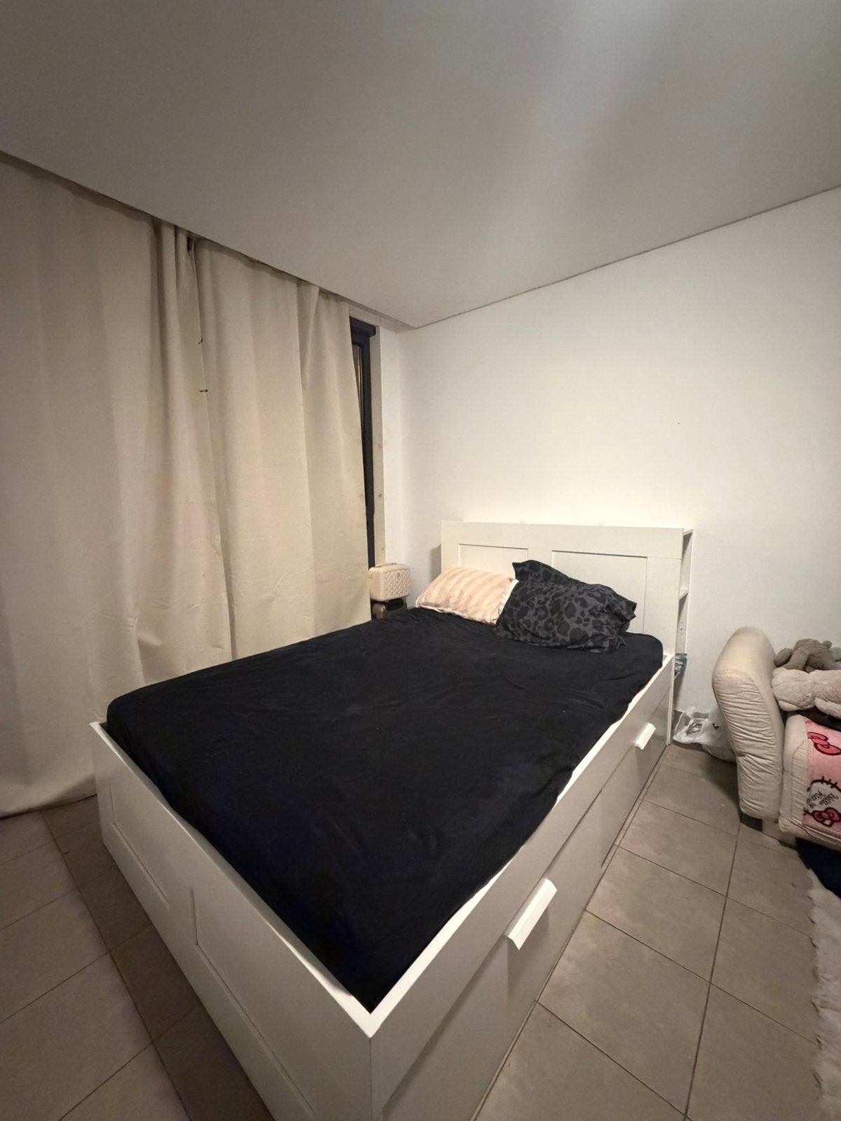 Lit ikea blanc, Maison & Meubles, 140 cm, Enlèvement, Utilisé, Blanc