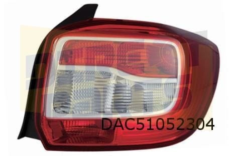 Dacia Logan Sedan (10/12-12/16) achterlicht Rechts (Rood/Wit, -, -, -, Envoi