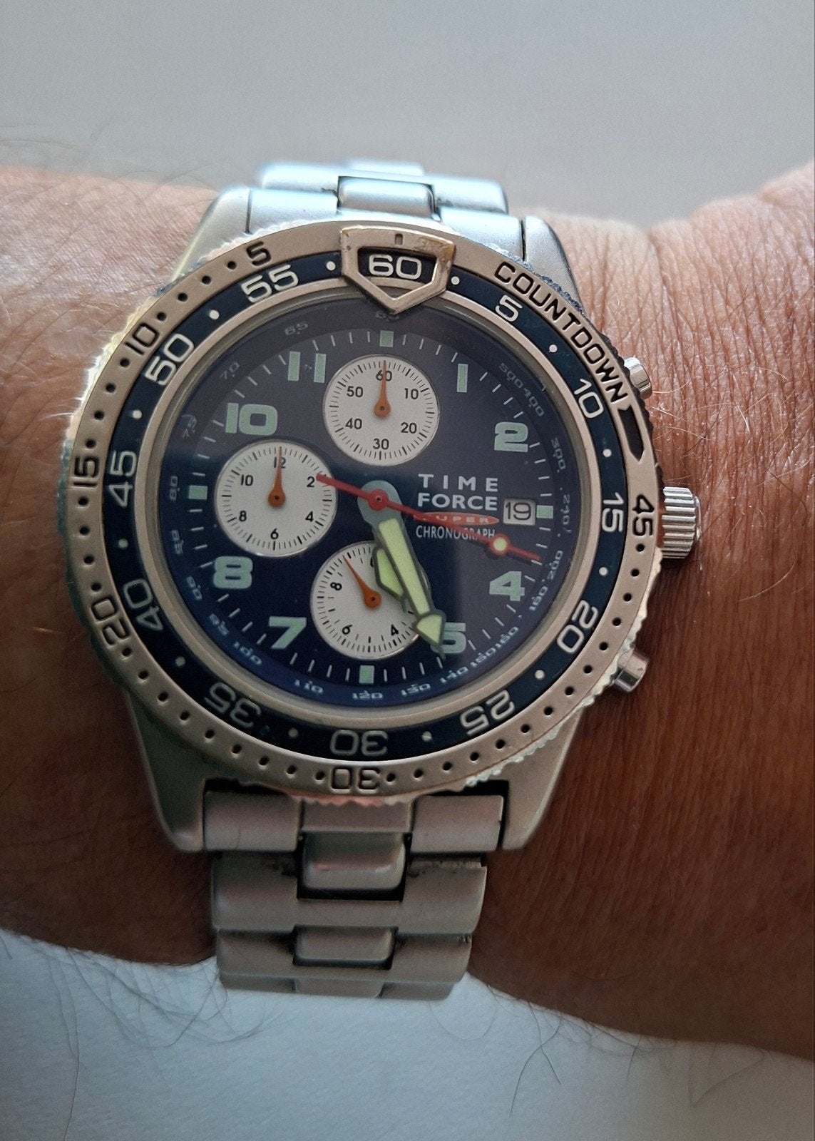 Time force ´chronograph´, Handtassen en Accessoires, Horloges | Heren, Ophalen, Zilver