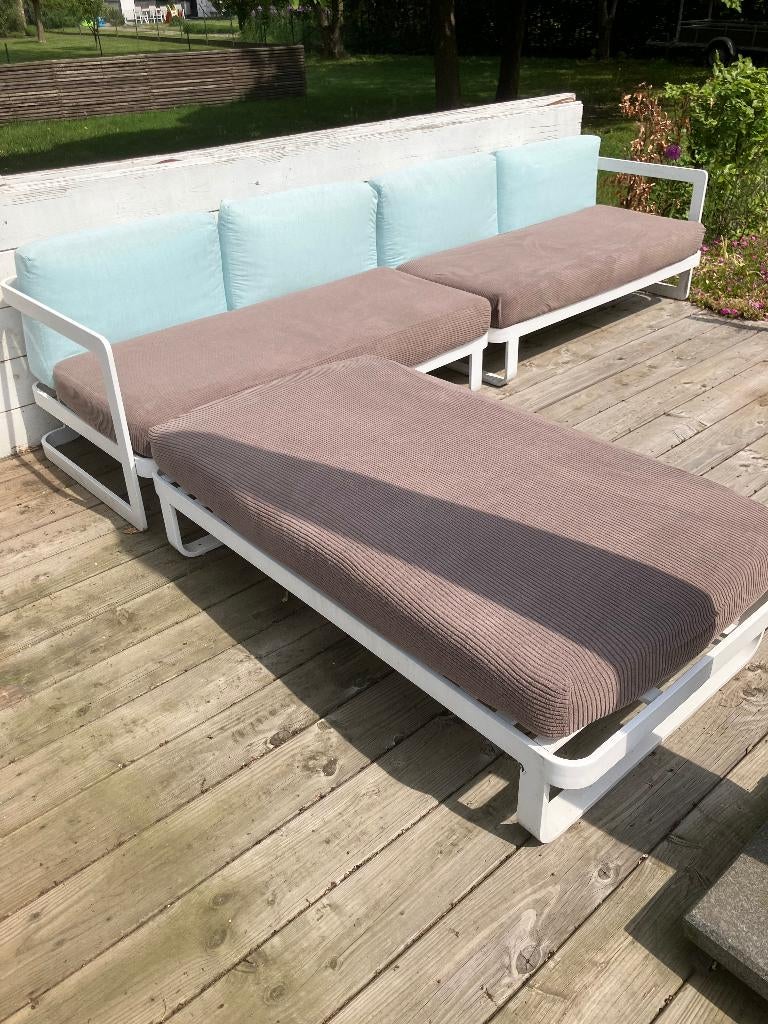 Loungeset Bristol, Tuin en Terras, Tuinsets en Loungesets, Gebruikt, Loungeset, Aluminium, 6 zitplaatsen, Ophalen