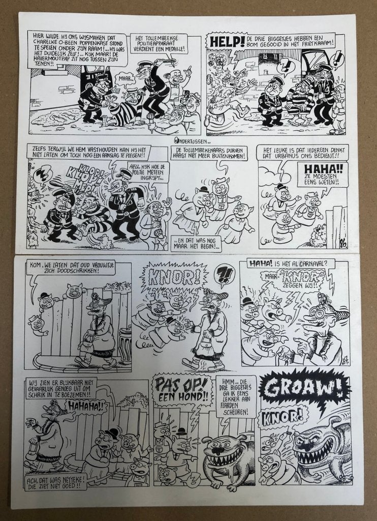 Linthout, Willy - 1 fiche originale - Urban 94, Antiquités & Art, Enlèvement ou Envoi, Dessin, Original