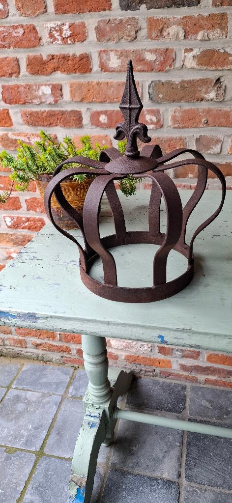 Couronne en métal rouillé - décoration de jardin, Enlèvement ou Envoi