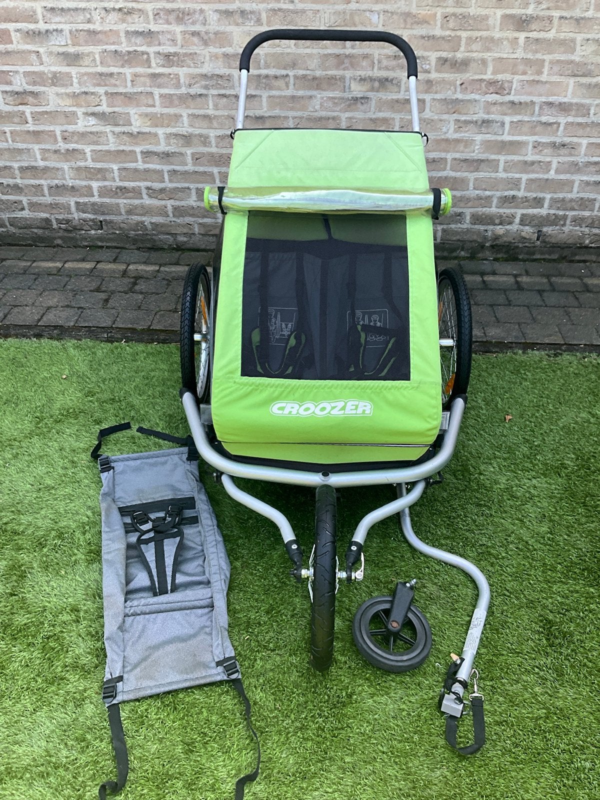 Remorque à vélo et hamac Croozer Kid pour 2, 40 à 60 kg, Pliable, Enlèvement, Utilisé