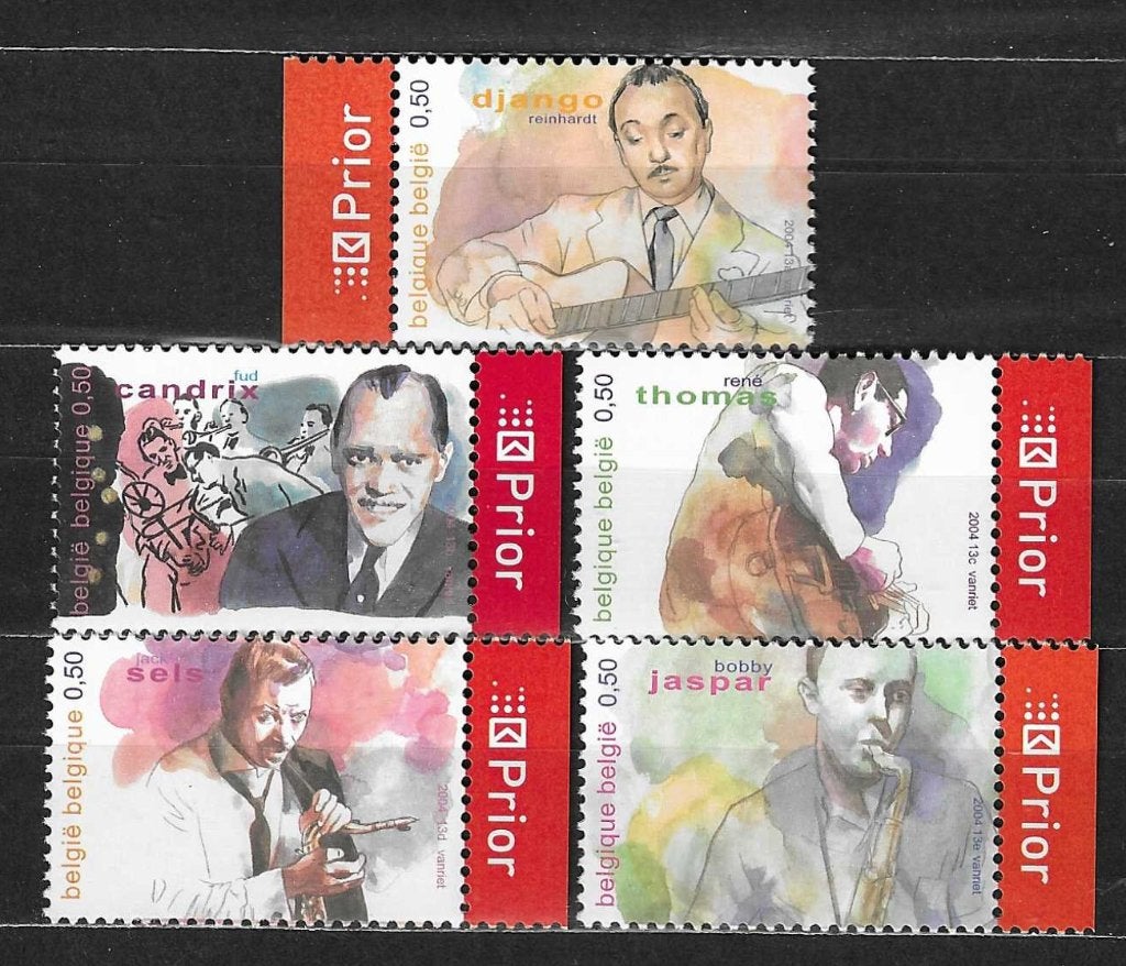 België OPC 3284-88 Belgische Jazz **, Ophalen of Verzenden, Postfris, Postfris, Muziek