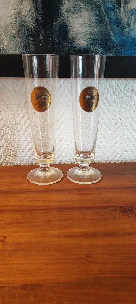 2 verres à bière Loburg, Collections, Enlèvement ou Envoi, Utilisé