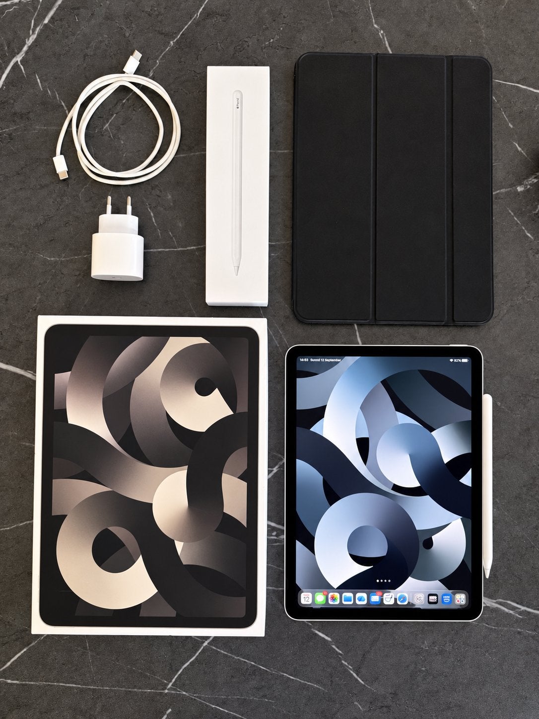 iPad Air 5 M1 64 GB wifi + Apple Pencil 2 — als nieuw, Computers en Software, Zwart, Zo goed als nieuw, Wi-Fi, Ophalen
