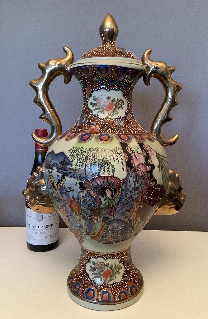 Vase - Porcelaine - Japon - Meiji Satsuna., Antiquités & Art, Enlèvement ou Envoi