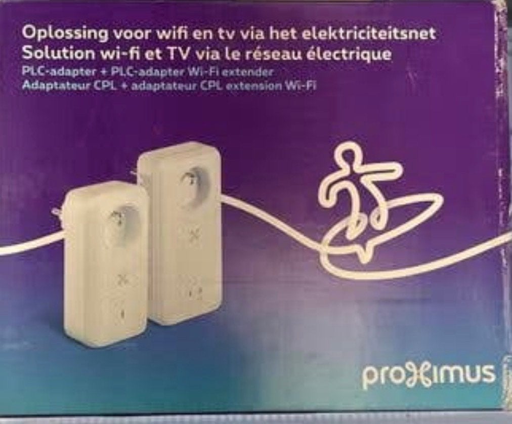 CPL WiFi Proximus - Répéteur WiFi - Kit complet, Enlèvement ou Envoi, Comme neuf