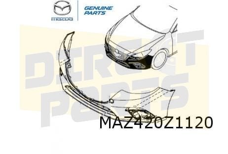 Mazda 3 (-1/17) voorbumper (bij koplampsproeiers) (te spuite, Neuf, -, Mazda, -