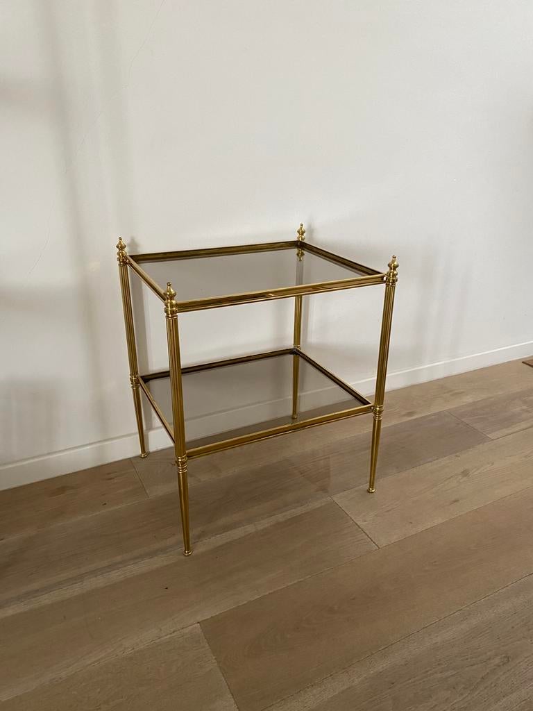 Bijzettafeltje, Huis en Inrichting, Ophalen, Zo goed als nieuw, Glas