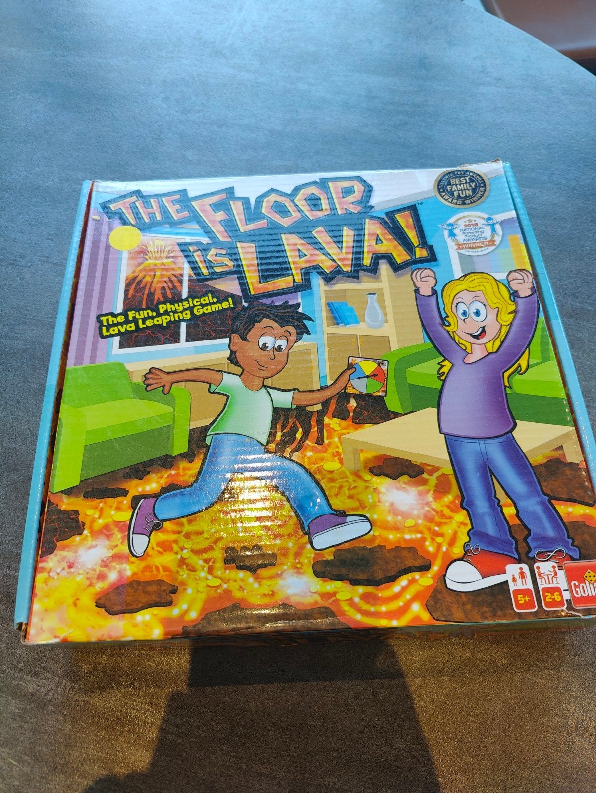 De vloer is lava - spel, Hobby en Vrije tijd, Gezelschapsspellen | Overige, Een of twee spelers, Ophalen, Gebruikt, Goliath