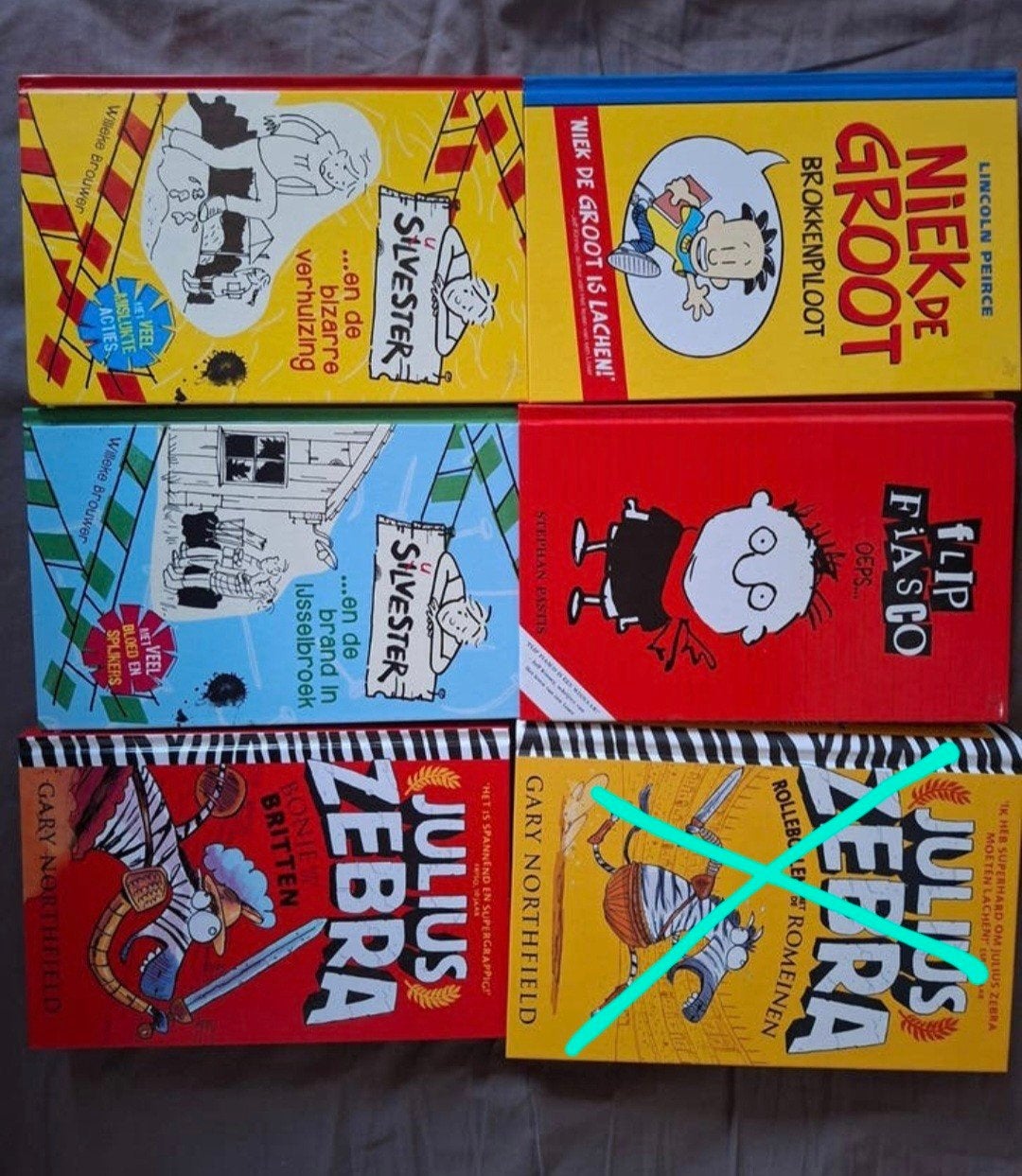 Boeken Sylvester,Julius Zebra,Flip Fiasco,Niek de Groot, Boeken, Ophalen of Verzenden, Gary Northfield