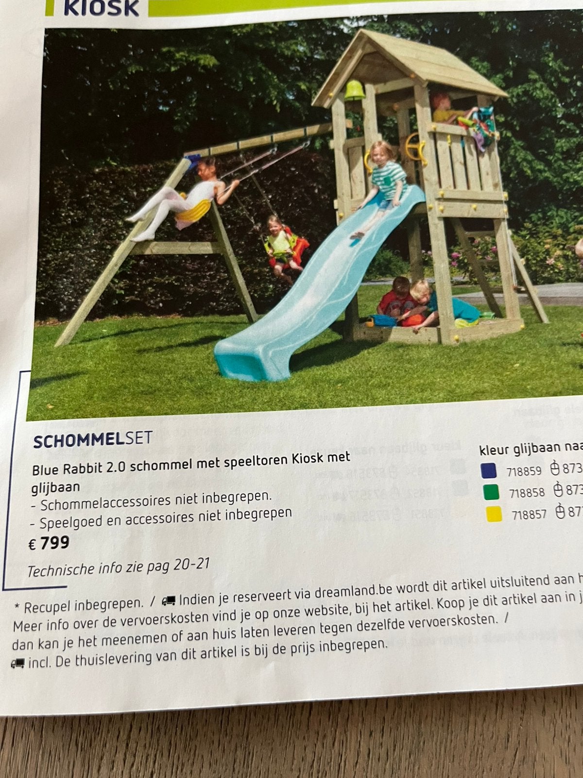 Équipement de terrain de jeu extérieur, Enlèvement, Neuf