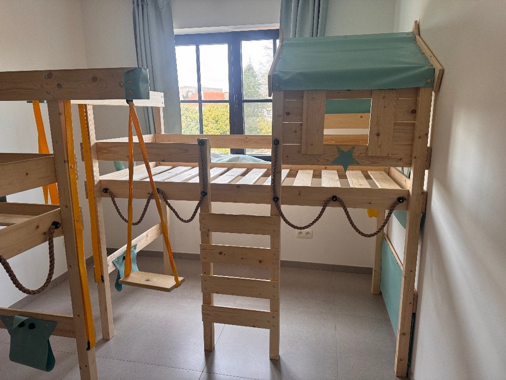 Kinderbed piratenbed 2 stuks, Lit mezzanine ou Lit superposé, Comme neuf, Enlèvement, 180 cm ou plus
