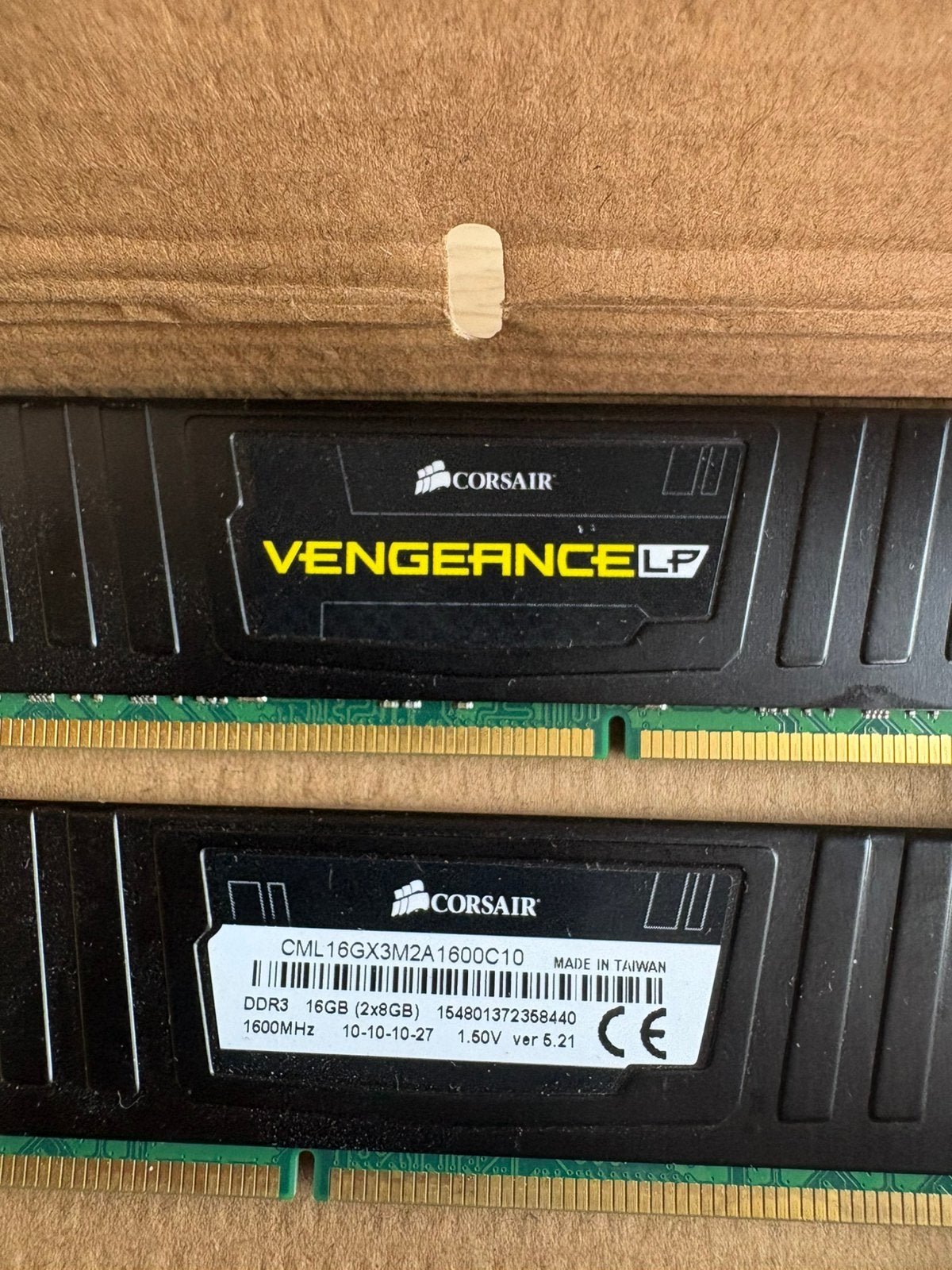 2 Ram PC  Corsair Vengeance LP 16GB (2x8GB) DDR3 1600MHz, Computers en Software, RAM geheugen, DDR3, Ophalen of Verzenden, Zo goed als nieuw