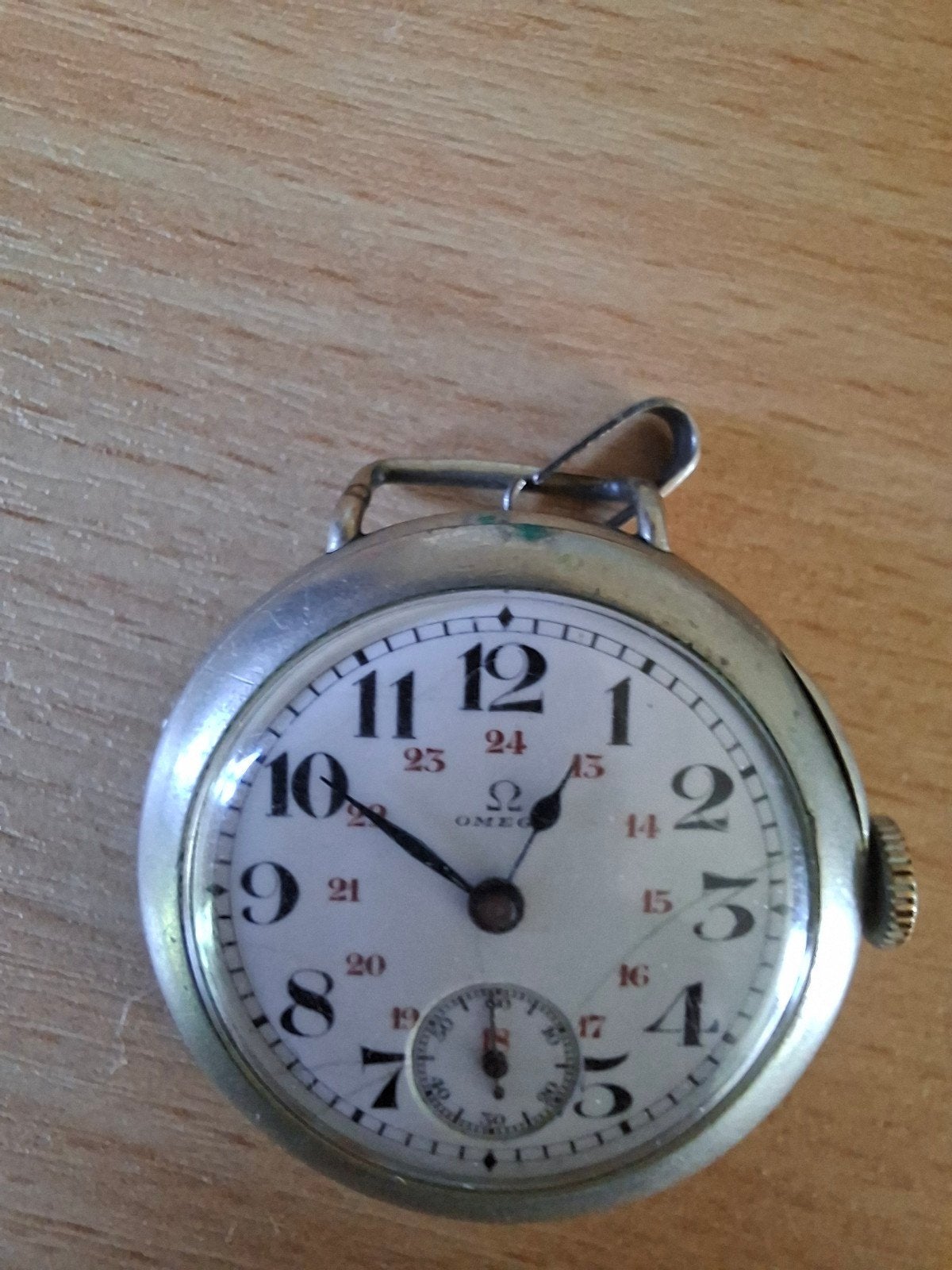 Omega trench watch uit 1915, Verzamelen, Ophalen of Verzenden, Landmacht