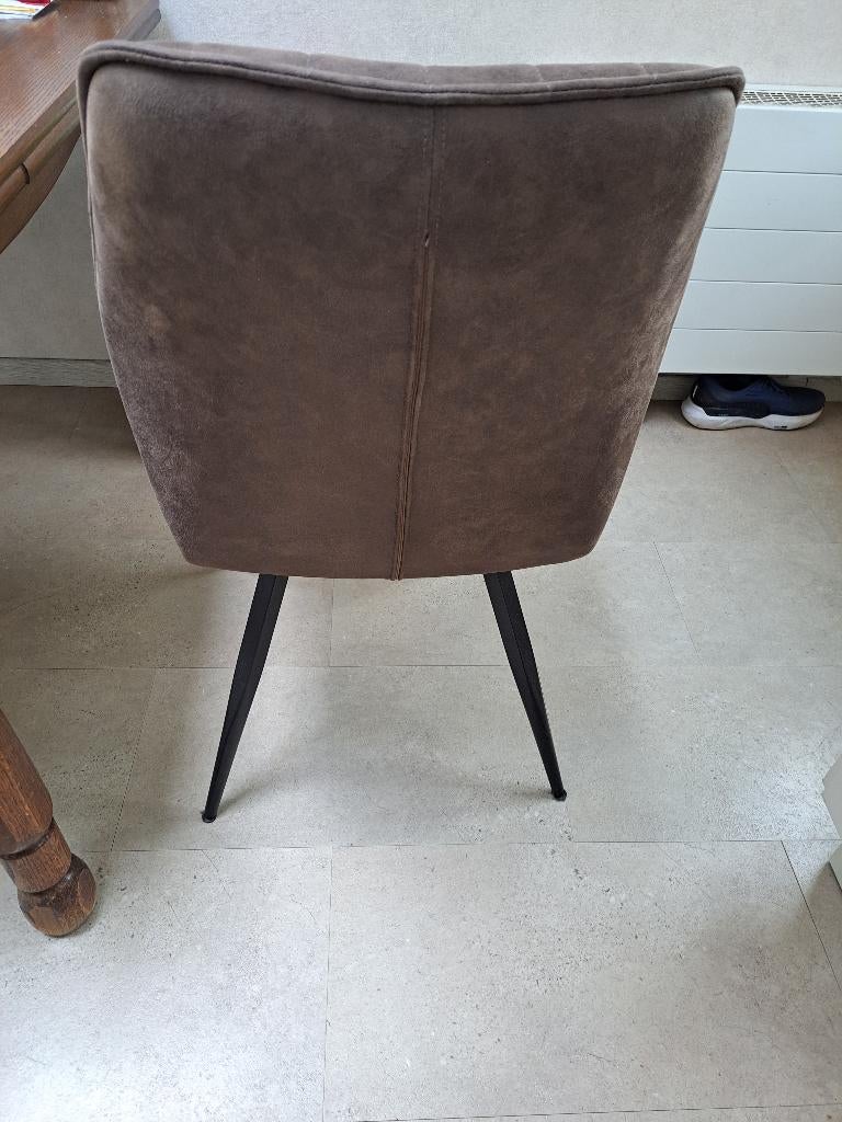 Stoelen, Ophalen, Bruin, Leer, Zo goed als nieuw