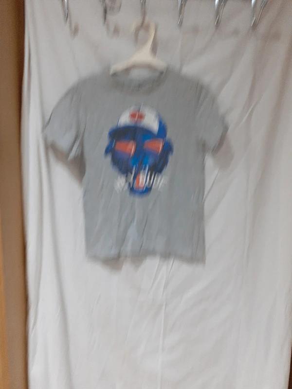 T-shirt gris manche courte avec transfert kiabi 8 ans, Enlèvement ou Envoi, Chemise ou À manches longues, Utilisé, OKAIDI /KIABI