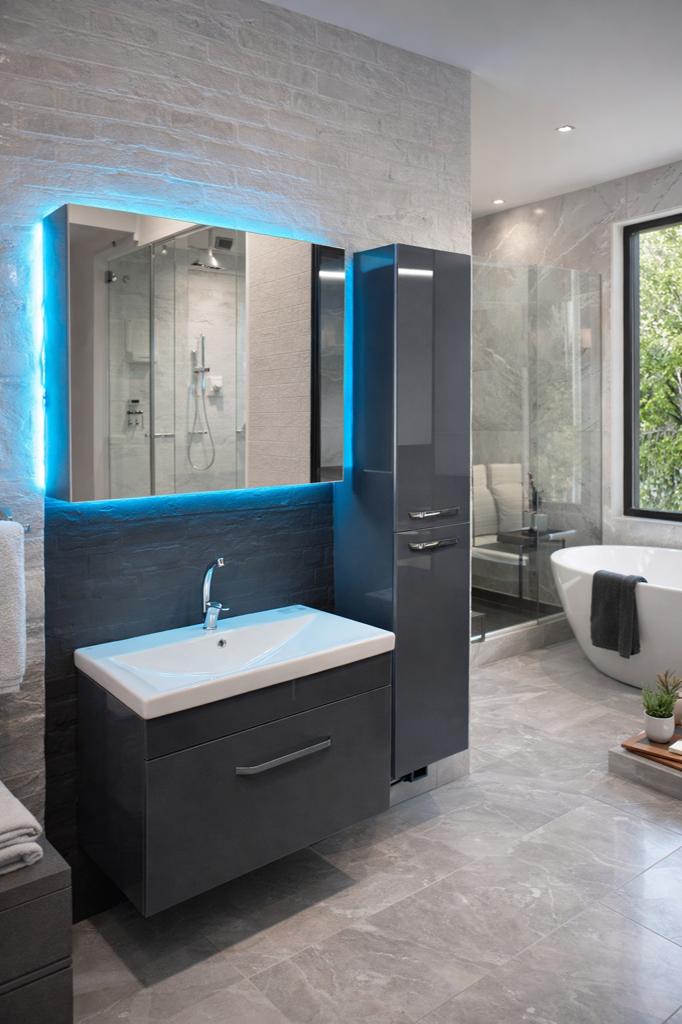 BEL ENSEMBLE DE MEUBLES DE SALLE DE BAIN DE LUXE, Divers, Accessoires de bureau, Enlèvement