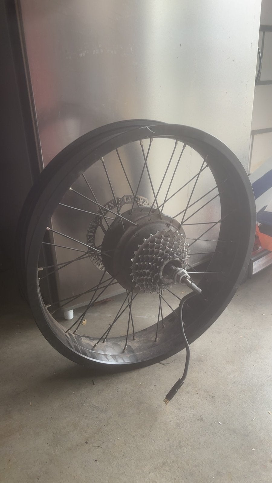 Elektrisch fietswiel met motor en cassette, Fietsen en Brommers, Ophalen, Staal, Zo goed als nieuw, Motor