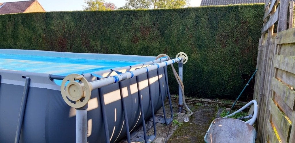 Opzetzwembad, 300 cm of meer, Zo goed als nieuw, Rechthoekig, Ophalen