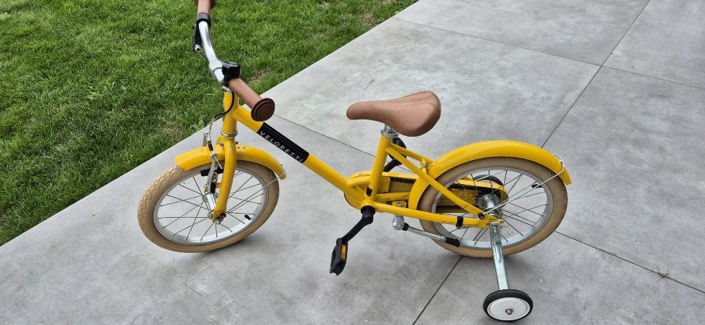 Veloretti Maxi retro - Kinderfiets 16 inch - bananarama geel, Fietsen en Brommers, Ophalen, Terugtraprem, Zijwieltjes, Veloretti