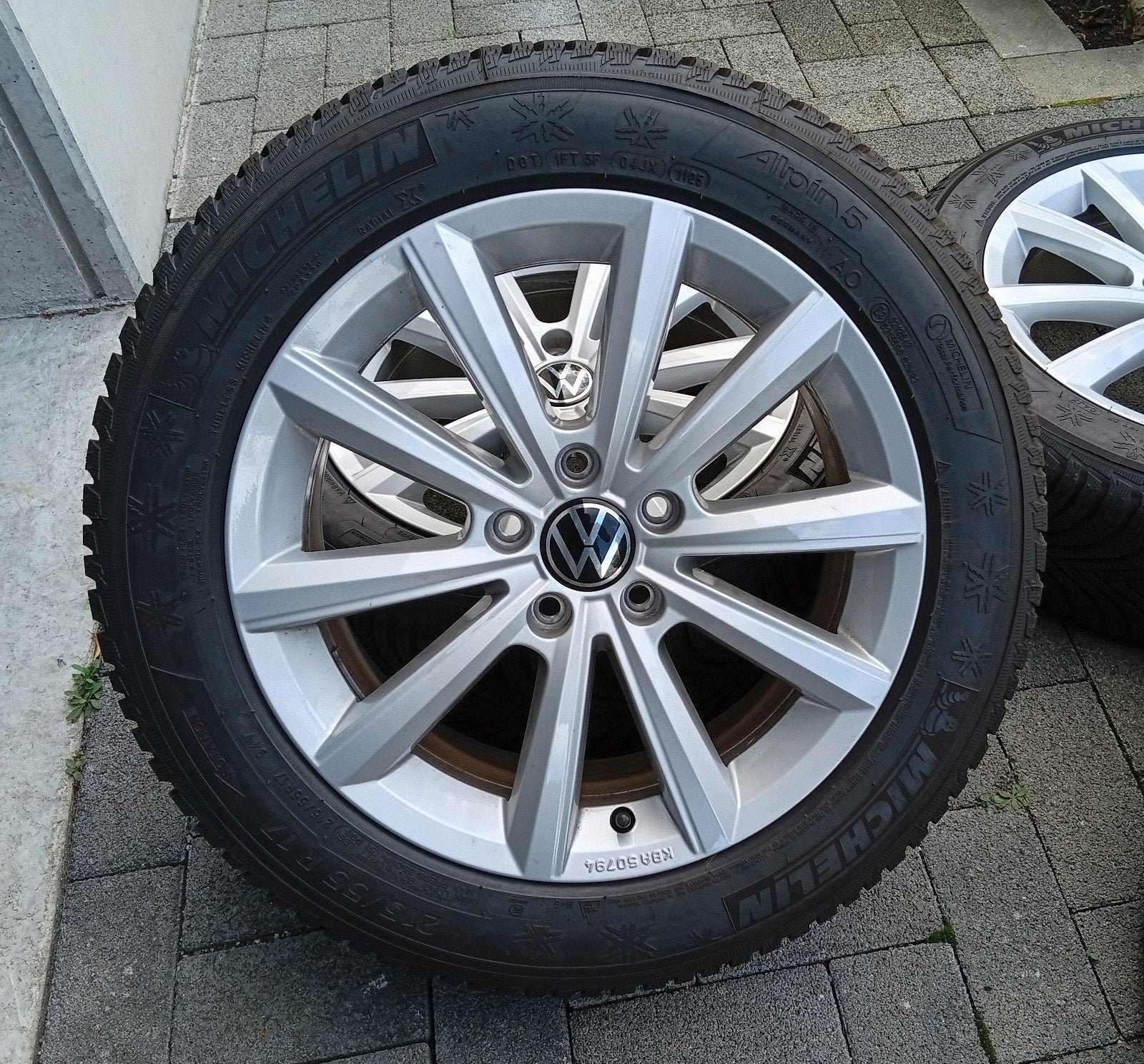Winterbanden velgen alu VW Troc Passat 17inch 5x112 8mm❄, Enlèvement