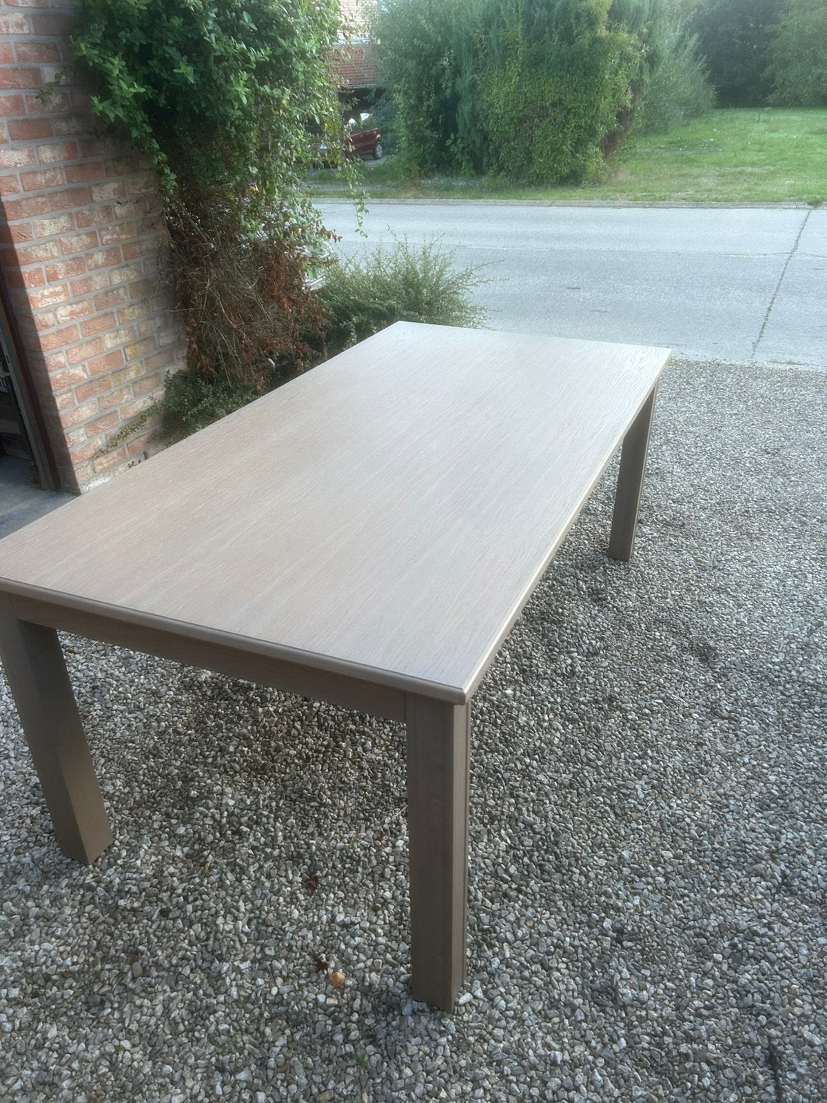 Houten tafel, Ophalen