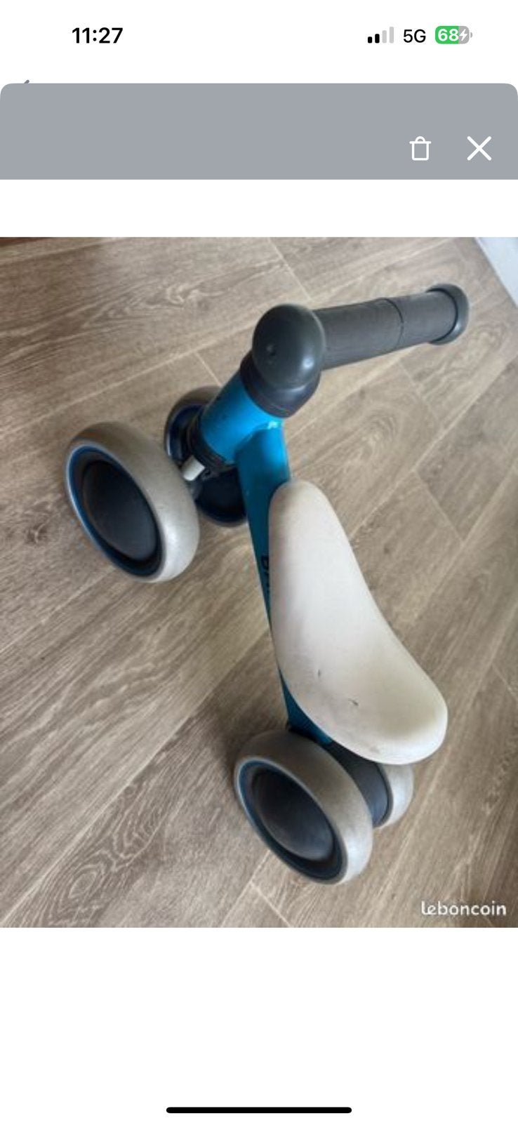 Draisienne velo enfant, Ophalen, Gebruikt