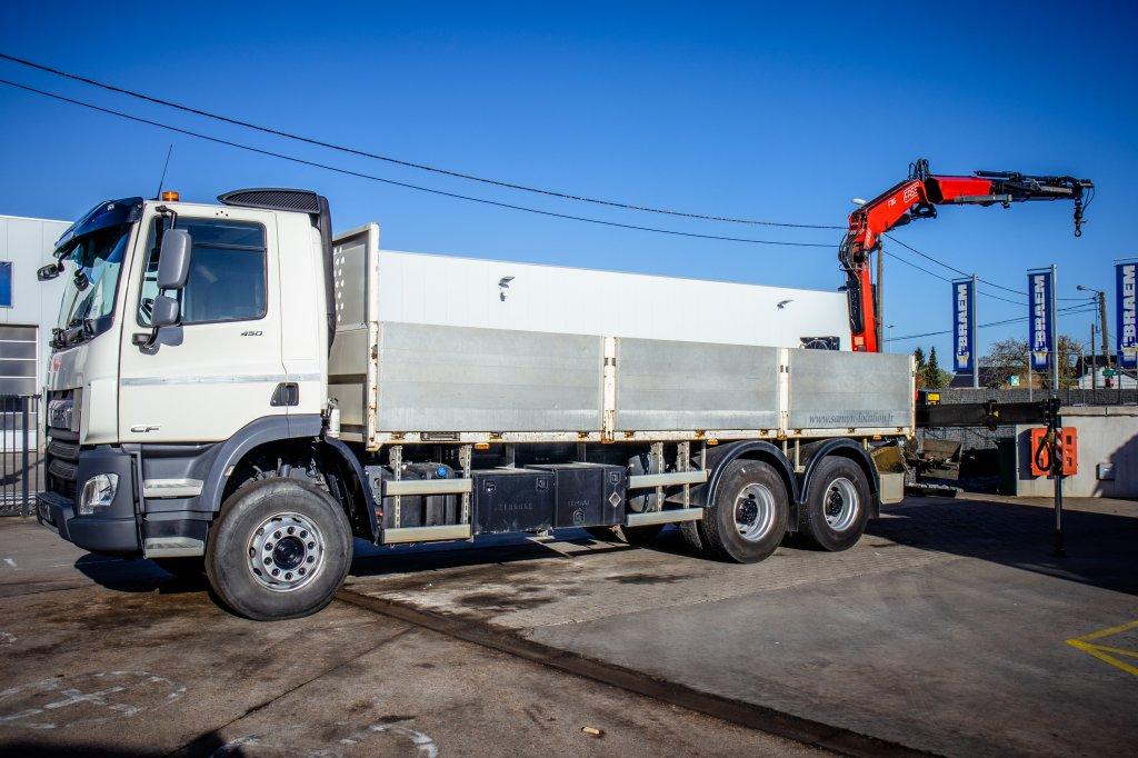 DAF CF 450-6X4+FASSI18T/M(3EXT)-78500KM (bj 2018), Achterwielaandrijving, Euro 6, Overige brandstoffen, Wit
