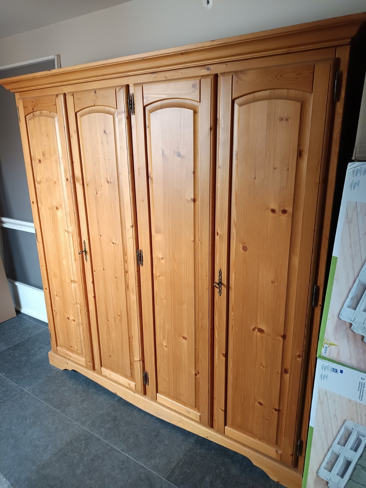 houten kleerkast, 150 à 200 cm, Enlèvement, Utilisé, 200 cm ou plus