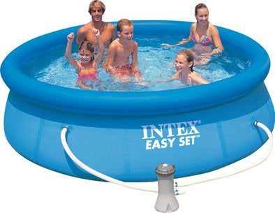 Intex zwembad 244 + filterpomp + afdekzeil + onderhoudsset, Tuin en Terras, Ophalen
