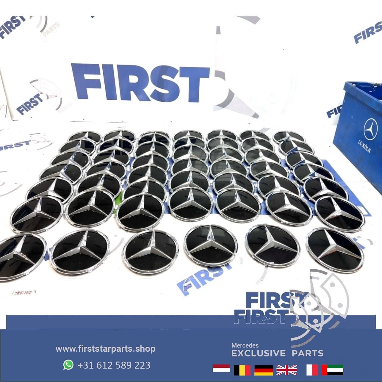 Mercedes AMG STER LOGO GLANS CHROOM W176 W177 W205 W117 W118, Gebruikt, -, Ophalen of Verzenden, -