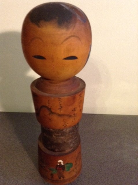 Kokeshi - Traditionele Japanse houten pop / 45, Antiek en Kunst, Antiek | Speelgoed, Ophalen of Verzenden