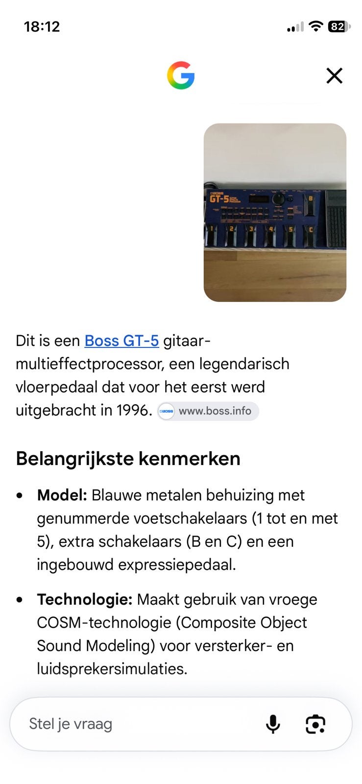 Boss Gt-5, Muziek en Instrumenten, Ophalen, Zo goed als nieuw, Delay of Echo