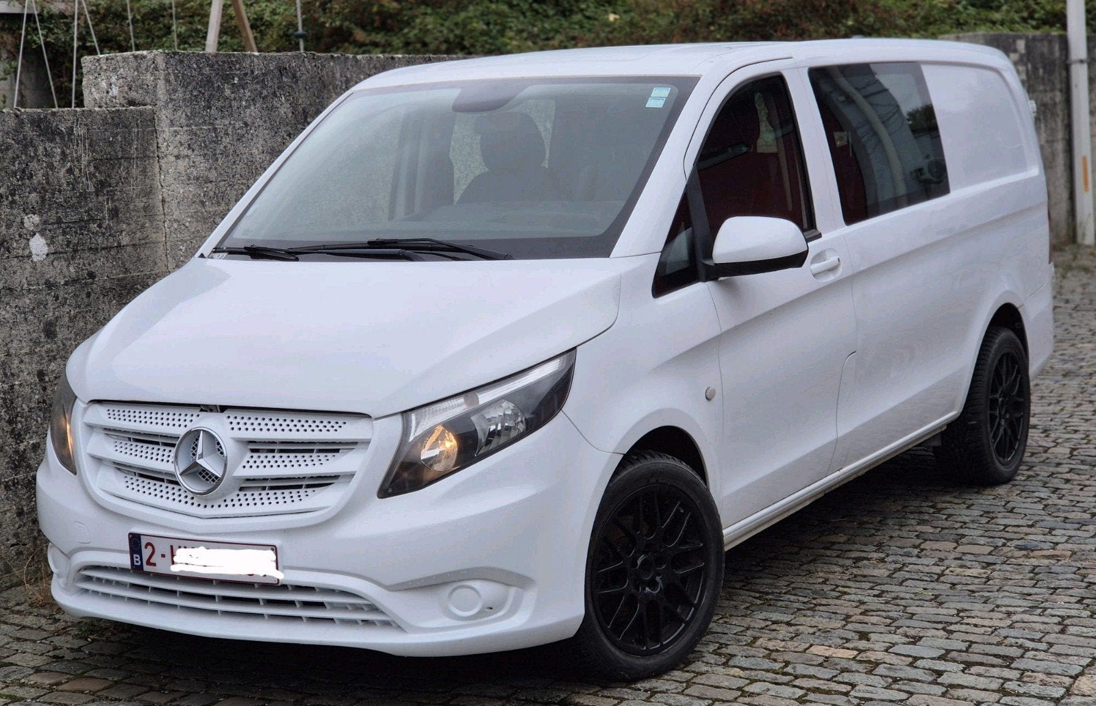 Mercedes vito doub cabine 5pls an2017.235mkm 13999€, Autos, Cuir, Euro 6, Boîte manuelle, Mercedes-Benz