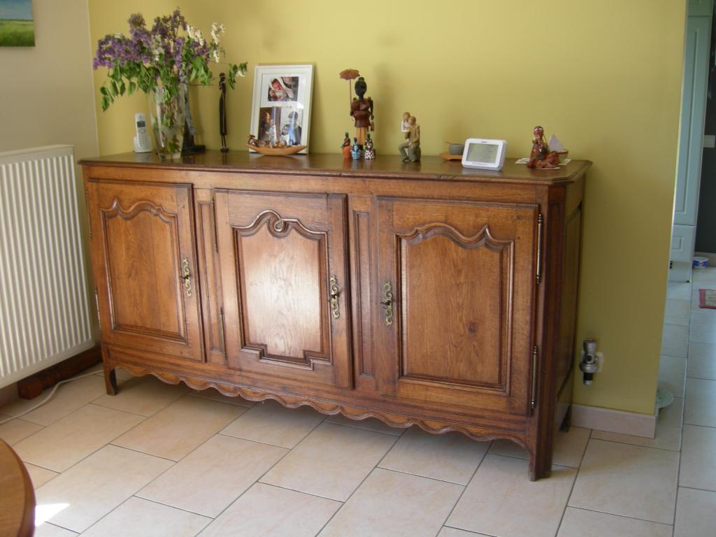 Antiek dressoir met 3 deuren in massief eikenhout, Ophalen