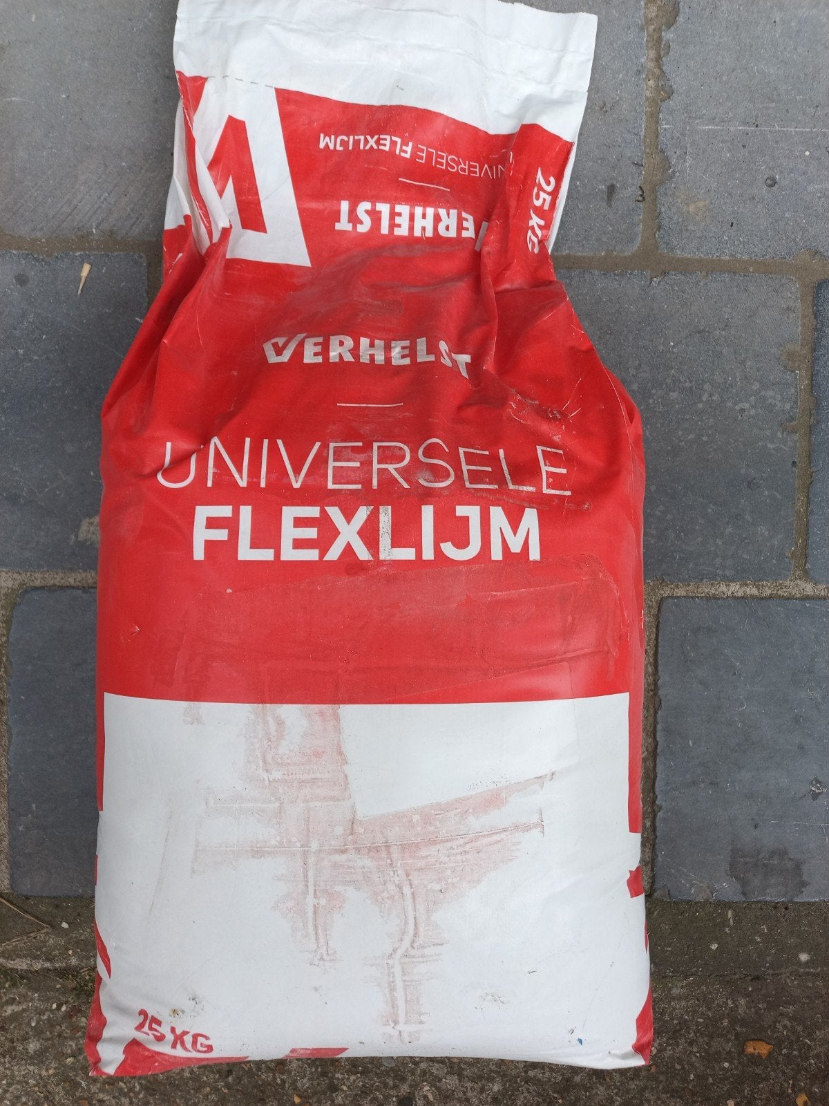 4 zakken Verhelst universele flexlijm, Bricolage & Construction, Sanitaire, Enlèvement, Comme neuf, Autres types