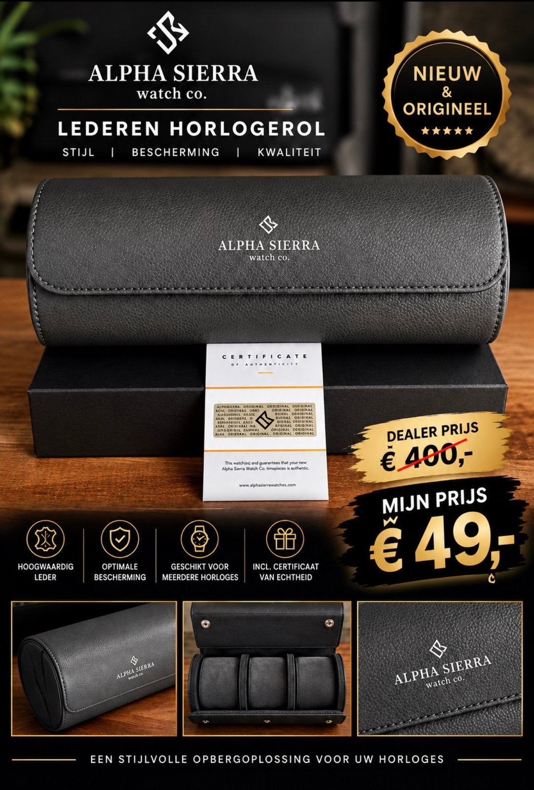 BRACELET DE MONTRE ALPHA SIERRA  VAUT400€! AVEC CERTIFICAT, Bijoux, Sacs & Beauté, Enlèvement ou Envoi, Neuf