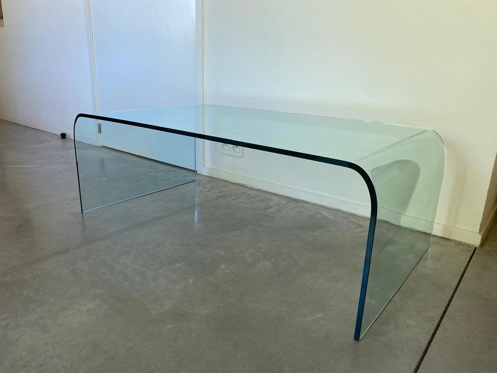 Ligne Roset salontafel, Ophalen, Zo goed als nieuw, Glas