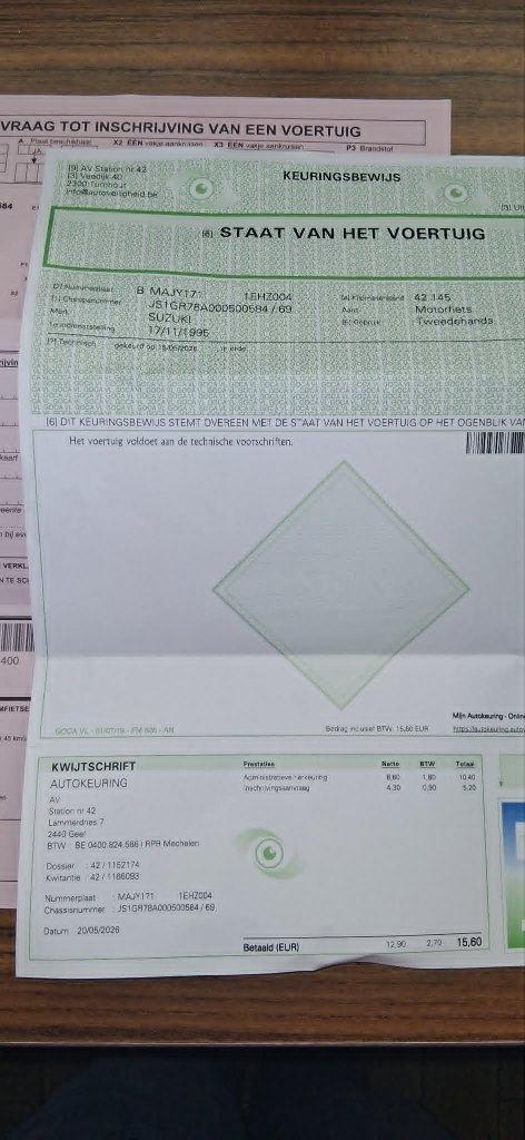 Blank Suzuki GSXF 750 approuvé pour la vente, 750 cm³, Particulier, 4 cylindres