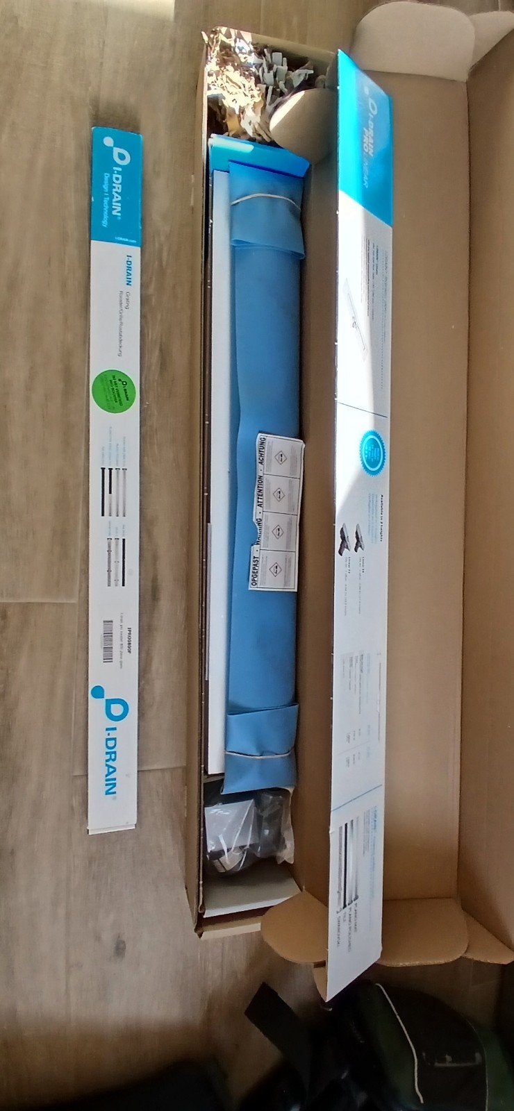 nieuw Idrain douchegoot rvs 800mm met glanzend rvs kap, Doe-het-zelf en Bouw, Ophalen of Verzenden, Nieuw, Inox, Douche