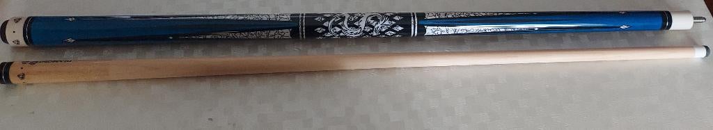 Biljartkeu blauw met mooie motief., Verzenden
