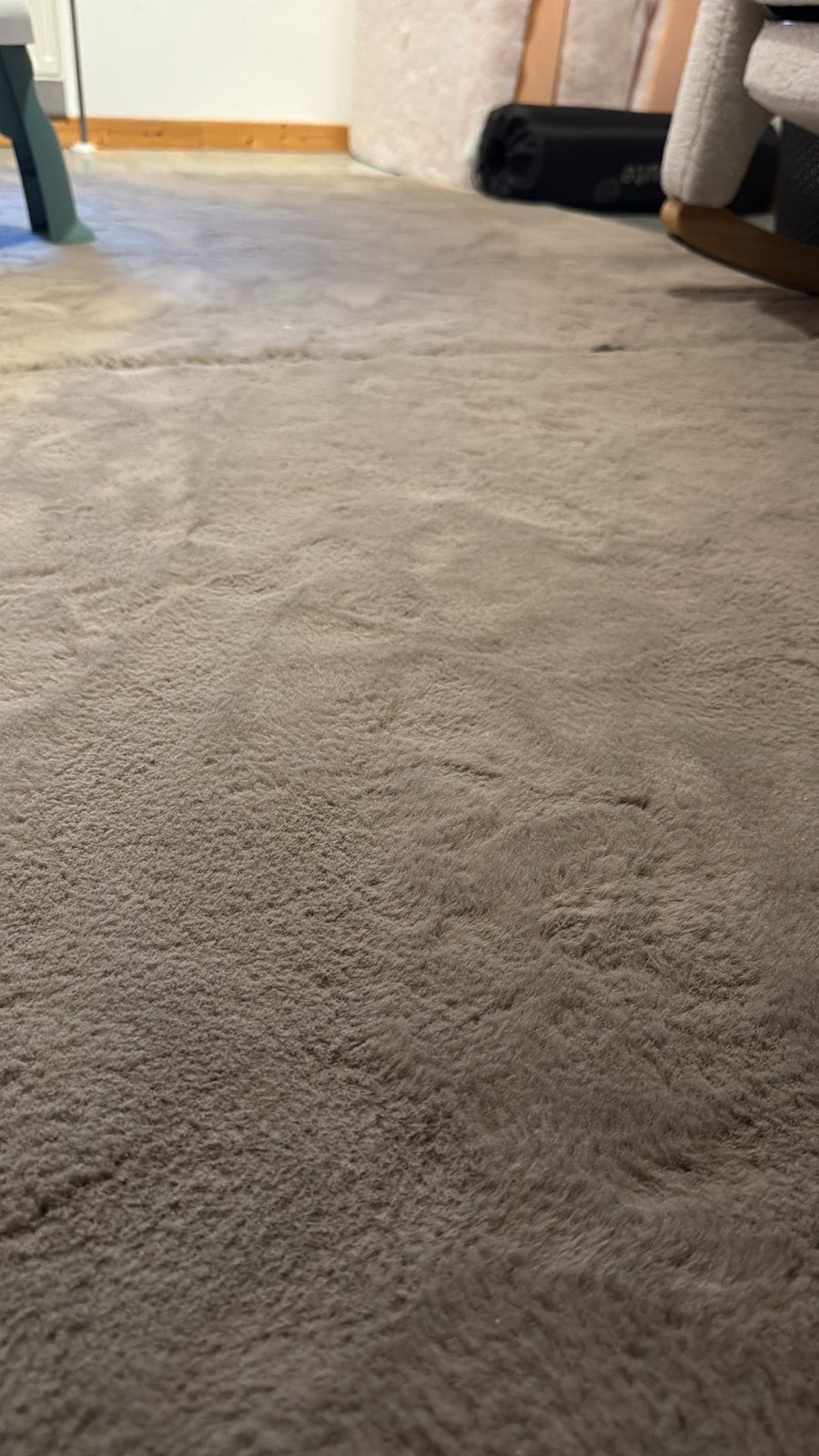 Tapijt/tapis fluffy, Maison & Meubles, Ameublement | Revêtements de sol, Enlèvement, Comme neuf, Brun, Tapis