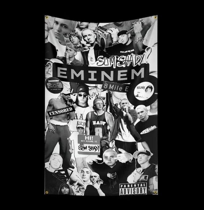 Grote vlaggen Eminem (150x90cm), Ophalen of Verzenden, Nieuw