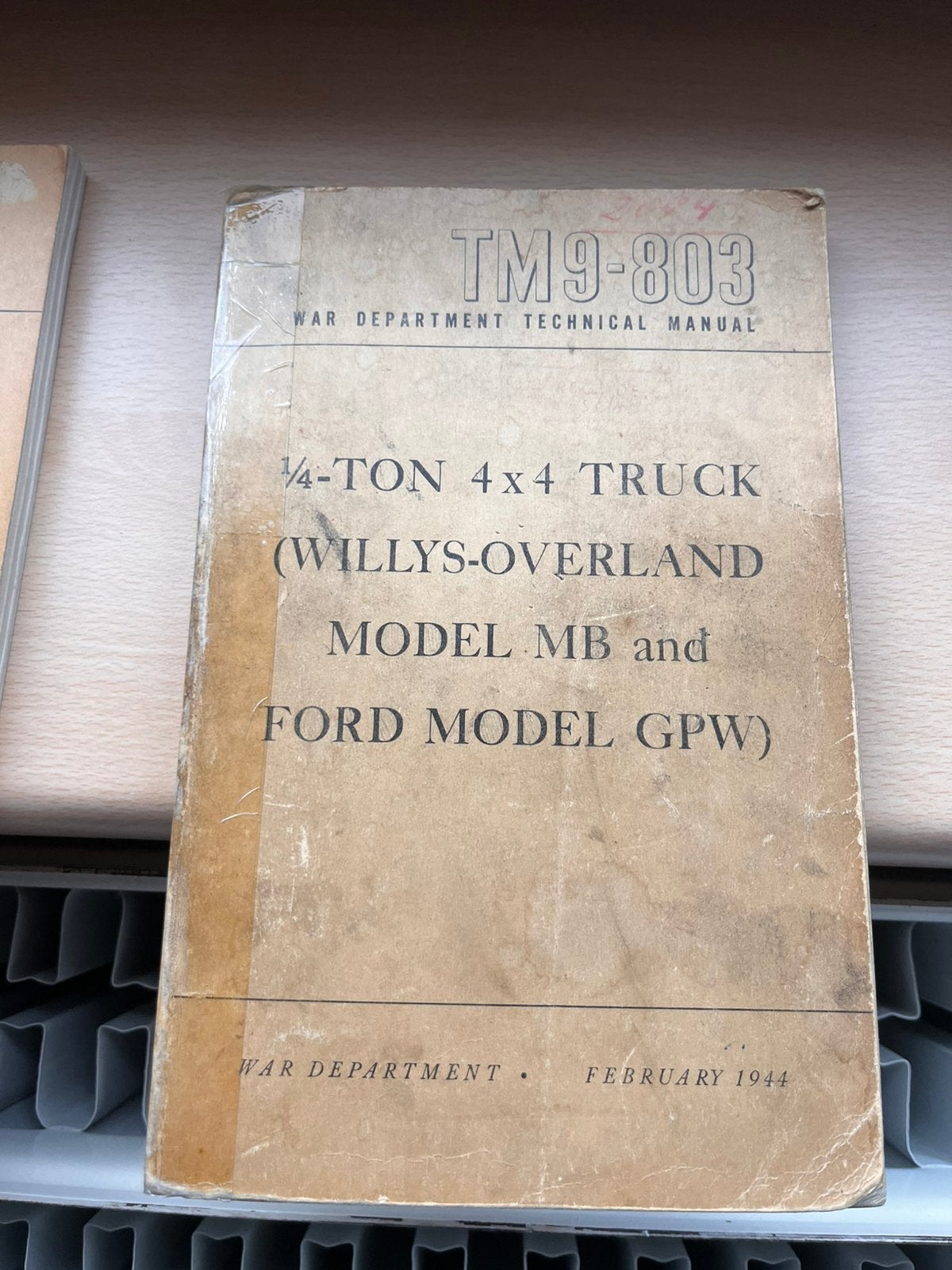 Willys MB-Ford GPW TM9-803, Enlèvement ou Envoi, Armée de terre, Livre ou Revue