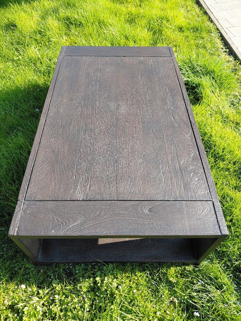 Table de salon en bois de manguier massif, 100 à 150 cm, Moins de 50 cm, Comme neuf, Enlèvement